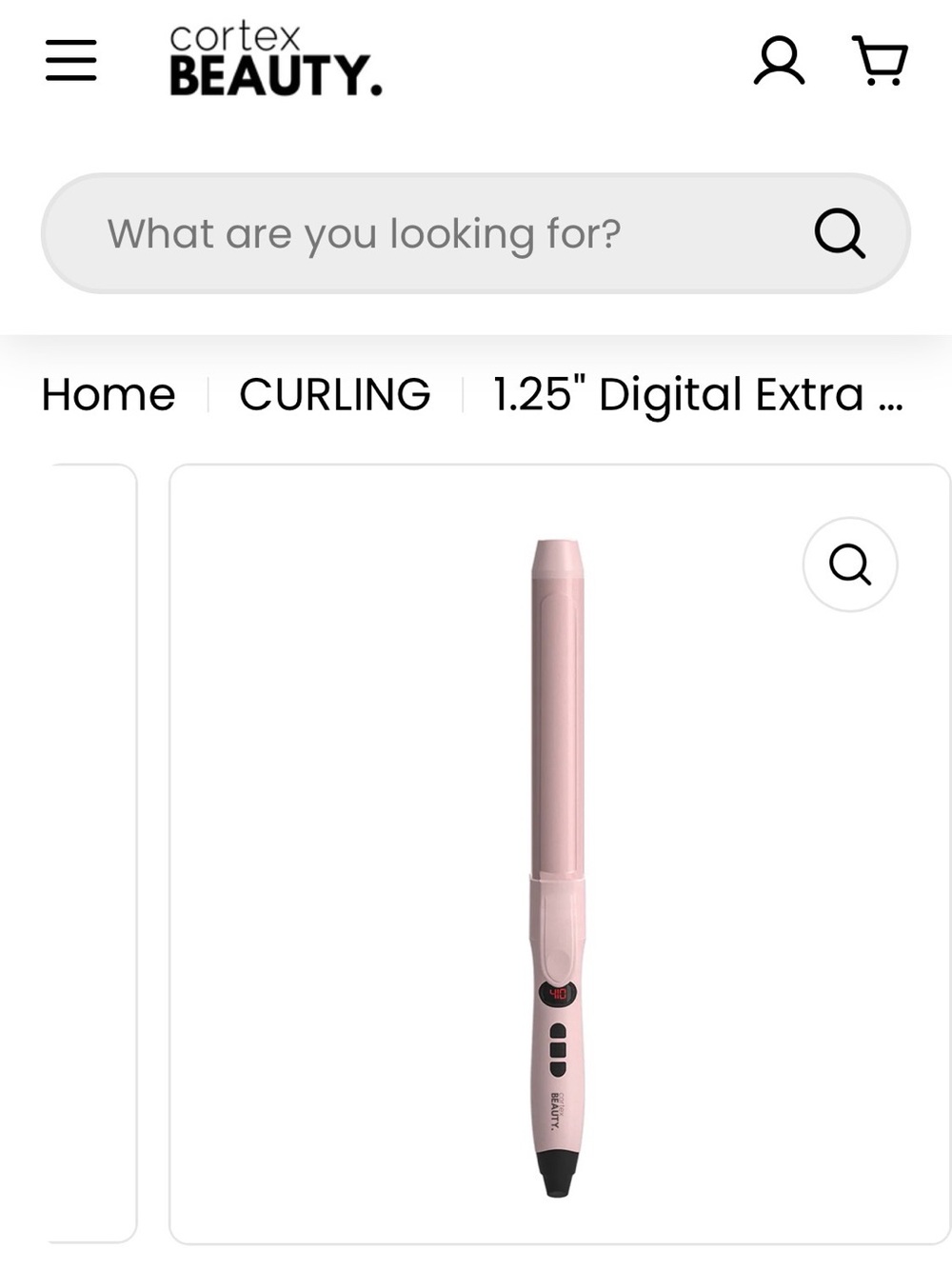 Cortex Beauty 1.25" Pink Curling Wand